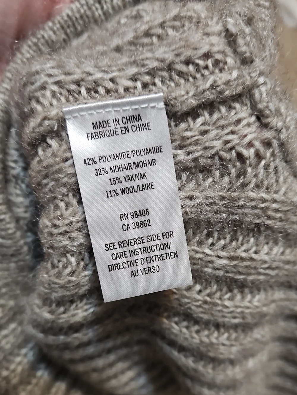 Therory Beylor T Yak Mohair Wool Sleeveless Turtleneck Knit Sweater-NWOT